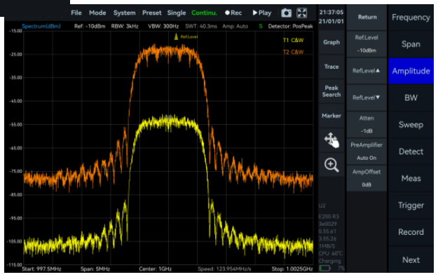 SpecICX-gen3 screenshot: Amplitude Offset.