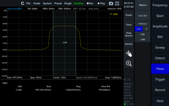 Occupied Bandwidth measurement