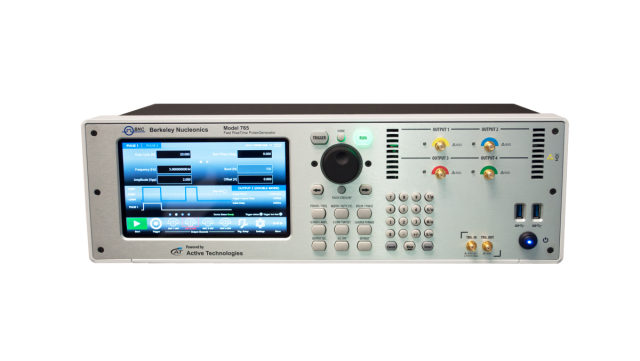 Berkeley Nucleonics Model 765 pulse and delay generator, front panel